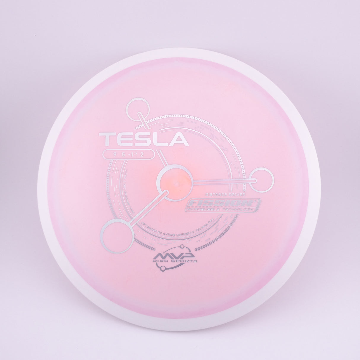 MVP Fission Tesla 135-139g slightly overstable distance driver disc golf disc