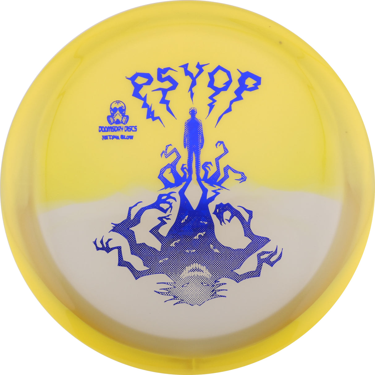 Doomsday Discs Retina Glow Psyop 173-176g understable control driver disc golf disc
