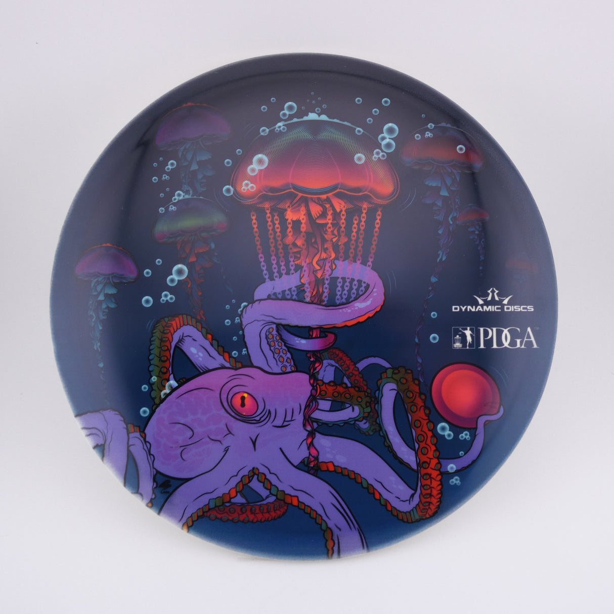 Dynamic Discs Fuzion EMac Truth – Full Color PDGA Membership Disc, Octopus/Jellyfish Stamp (Top Tier Vault) - Midrange