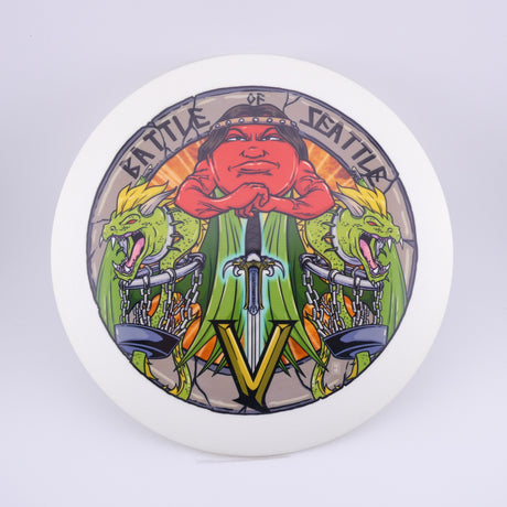 Dynamic Discs Fuzion Defender – Battle of Seattle Stamp (Top Tier Vault) - Distance Driver