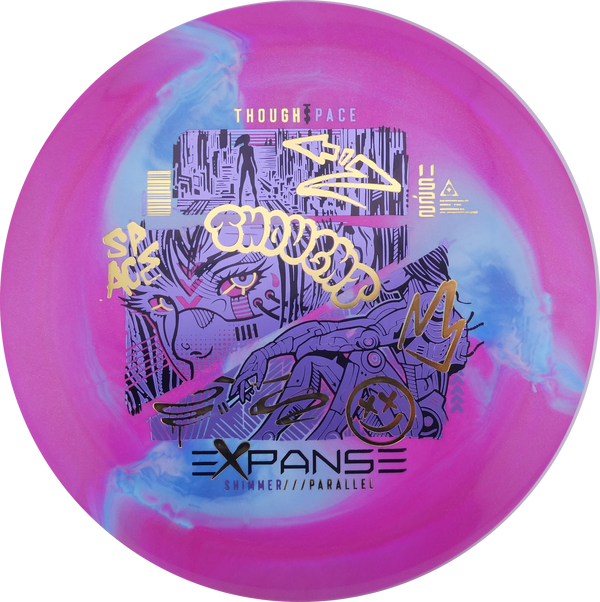 Thought Space Athletics Shimmer Parallel Expanse 160-165g slightly understable distance driver disc golf disc