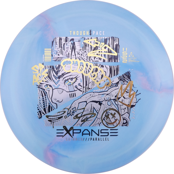 Thought Space Athletics Shimmer Parallel Expanse 166-169g slightly understable distance driver disc golf disc