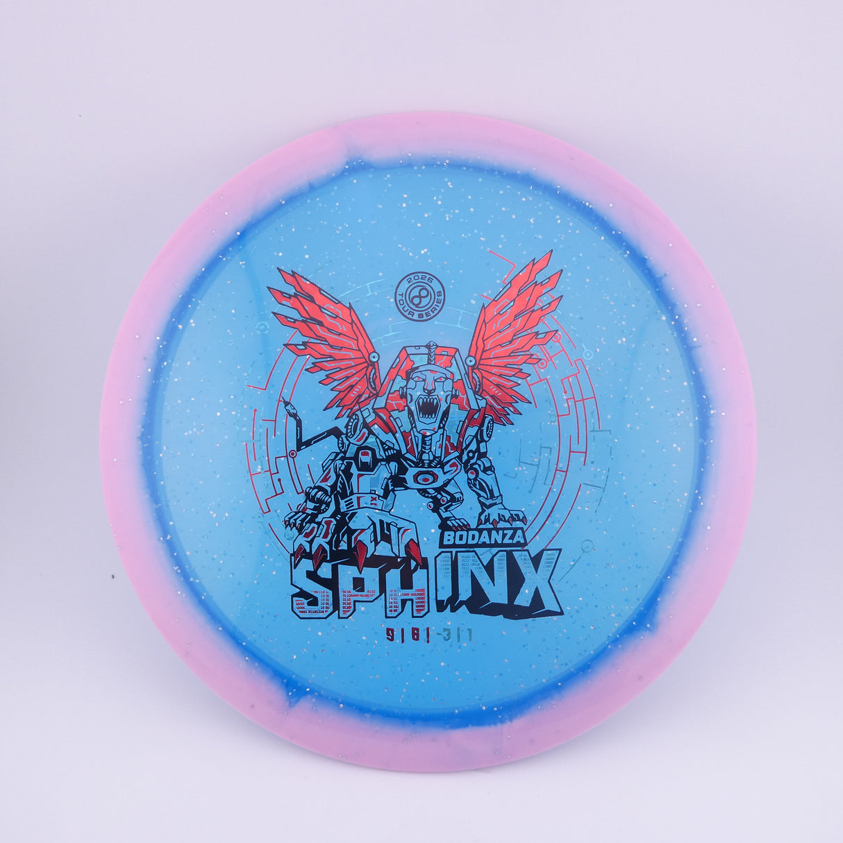 Infinite Discs Sphinx – Anthony Bodanza Signature Halo Metal Flake C-Blend – Pink 166-169g