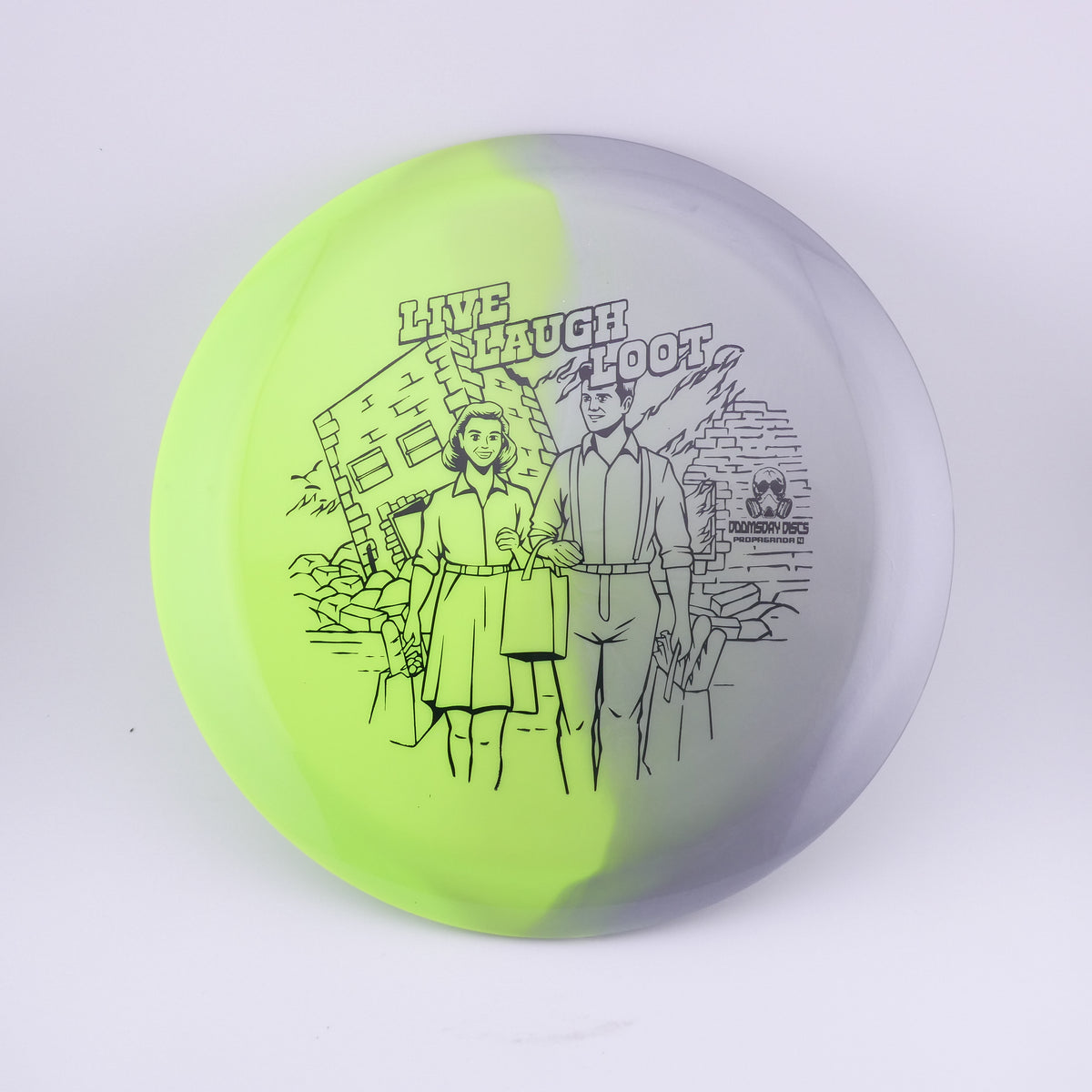 Doomsday Discs Retina Propaganda – Green/Silver "Be Happy, The End is Near" 173-176g