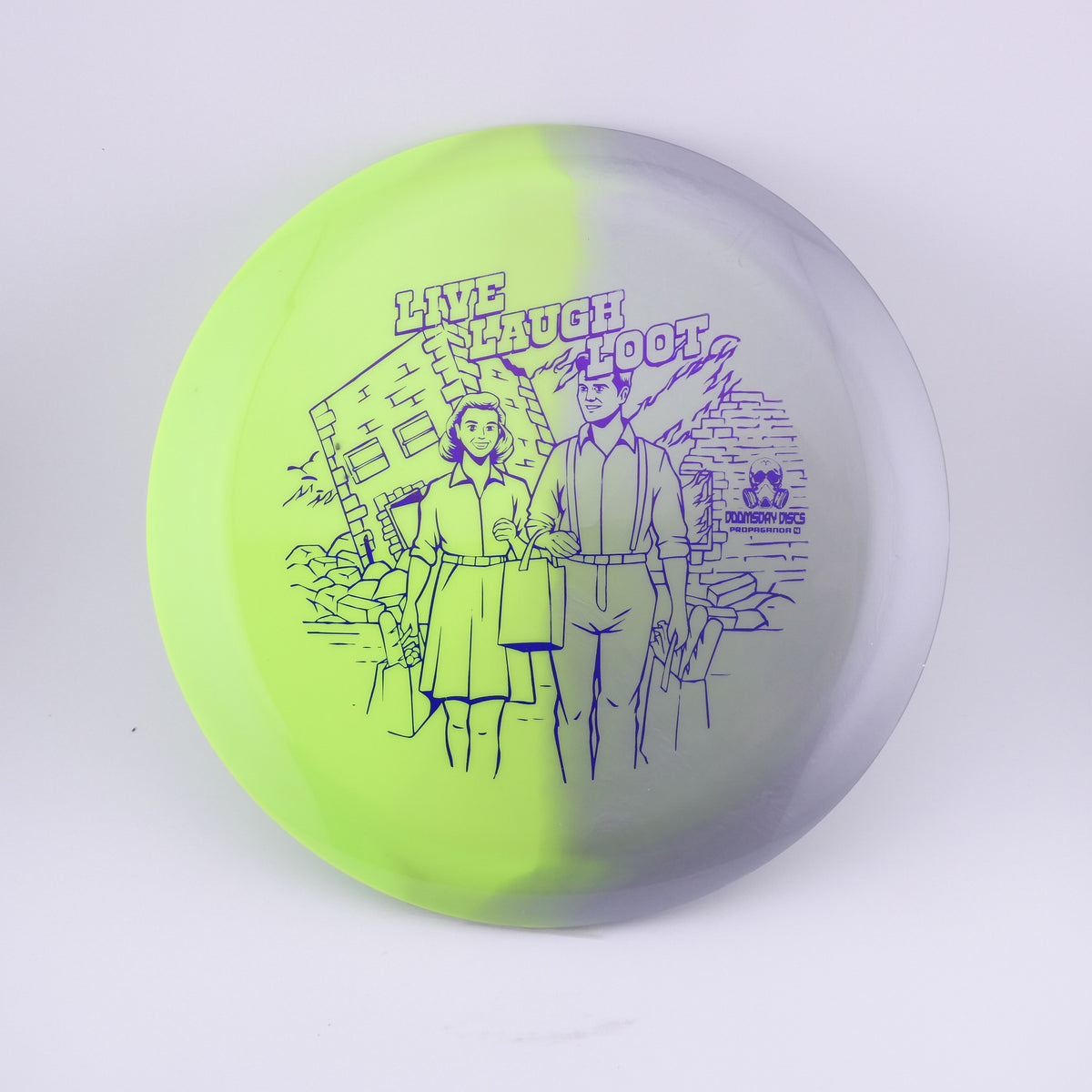 Doomsday Discs Retina Propaganda – Green/Silver "Be Happy, The End is Near" 173-176g