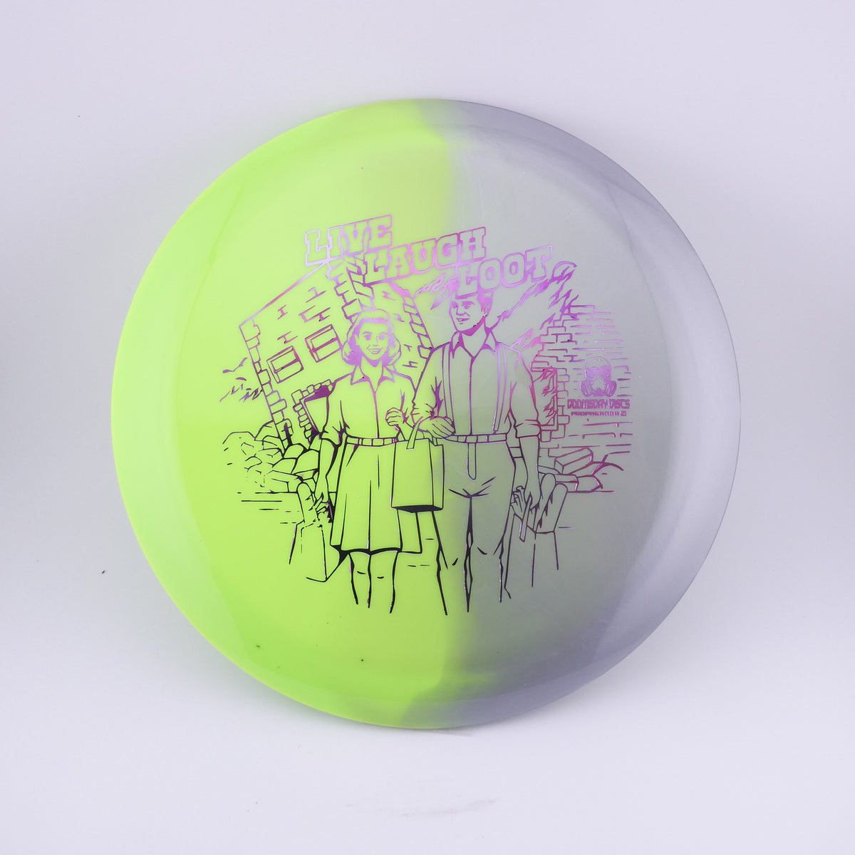 Doomsday Discs Retina Propaganda – Green/Silver "Be Happy, The End is Near" 173-176g