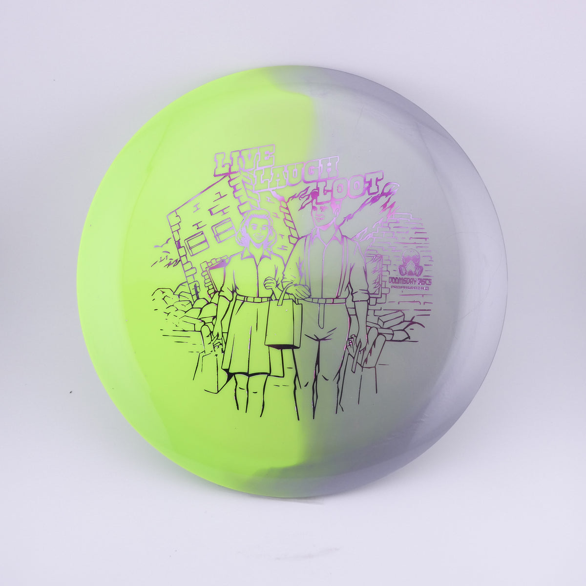Doomsday Discs Retina Propaganda – Green/Silver "Be Happy, The End is Near" 173-176g