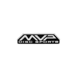 MVP Bar Logo hard enamel disc golf pin - black front view