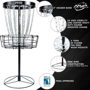 MVP Black Hole Pro HD - disc golf basket