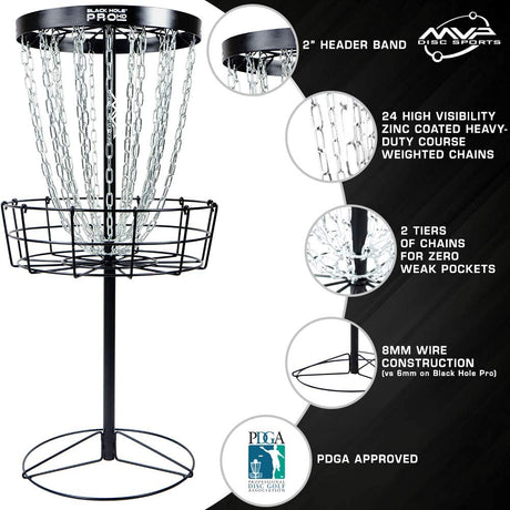 MVP Black Hole Pro HD - disc golf basket
