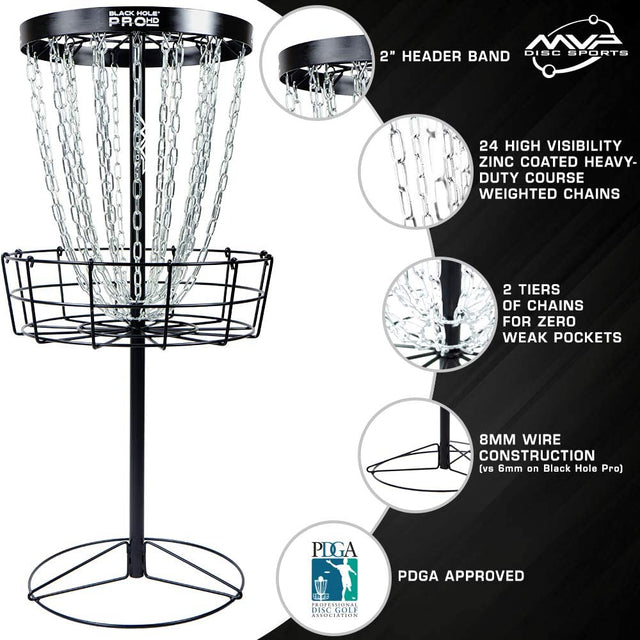 MVP Black Hole Pro HD - disc golf basket