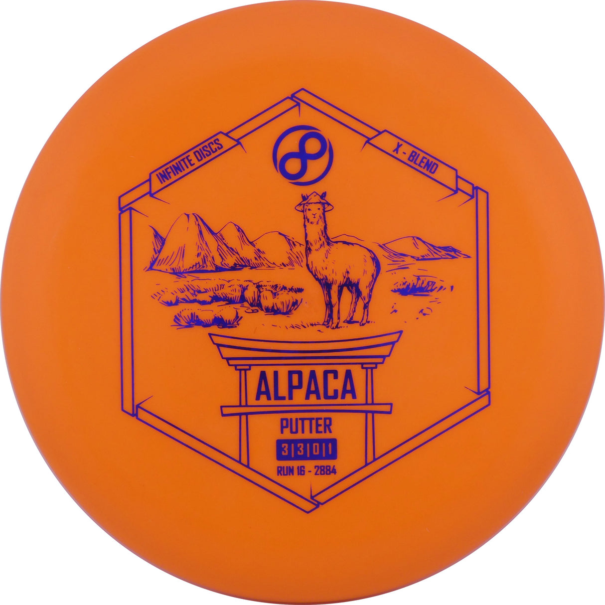 Infinite X-Blend Alpaca 173-176g (Orange) stable putt & approach disc disc golf disc