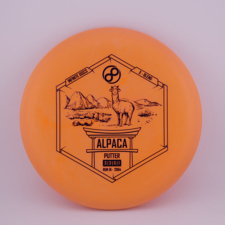 Infinite X-Blend Alpaca 173-176g (Orange) stable putt & approach disc disc golf disc