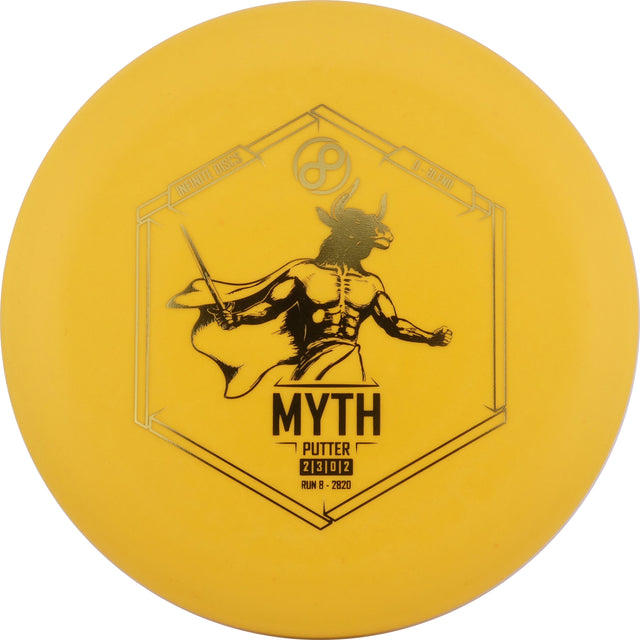 Infinite D Blend Myth 173-176g Yellow stable putt & approach disc disc golf disc