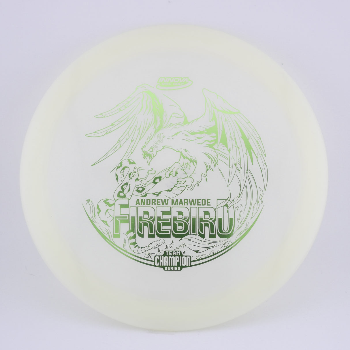 Innova Champion Glow Firebird Andrew Marwede (Tour Series) 173-175g control driver disc golf disc
