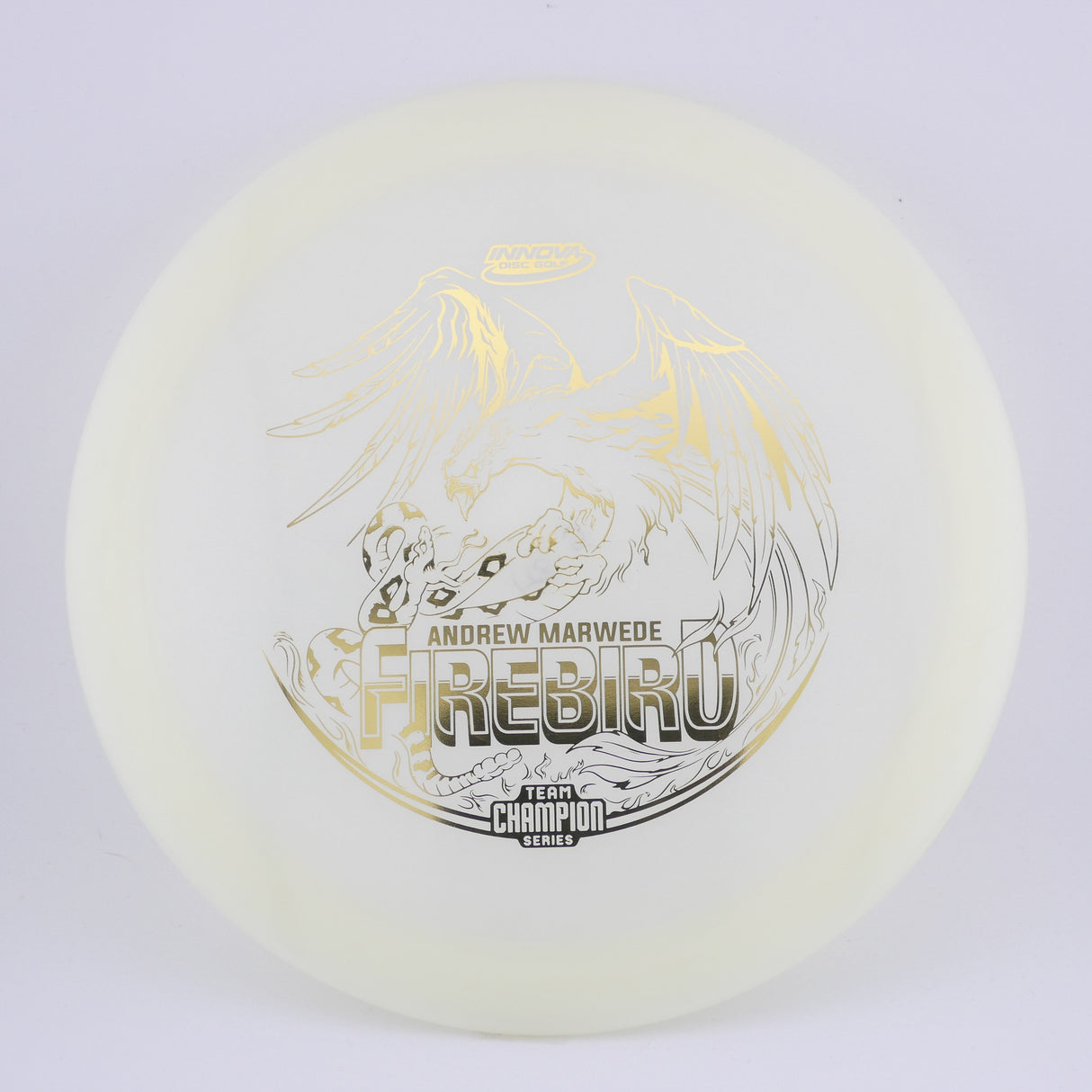 Innova Champion Glow Firebird Andrew Marwede (Tour Series) 173-175g control driver disc golf disc