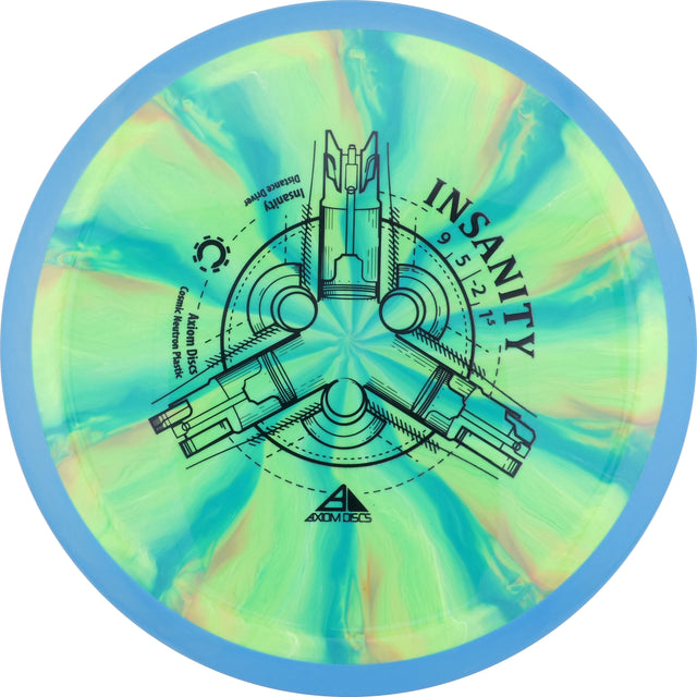 Axiom Cosmic Neutron Insanity 170-175g slightly understable control driver disc golf disc