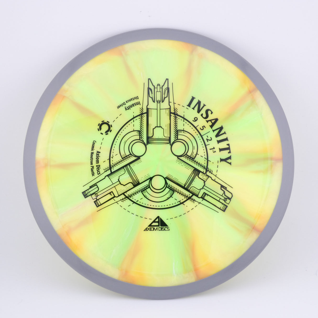 Axiom Cosmic Neutron Insanity 170-175g slightly understable control driver disc golf disc
