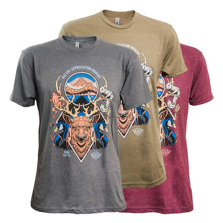 Discmania Simon Lizotte Nature Appreciation Tee (Heather Grey) - disc golf apparel