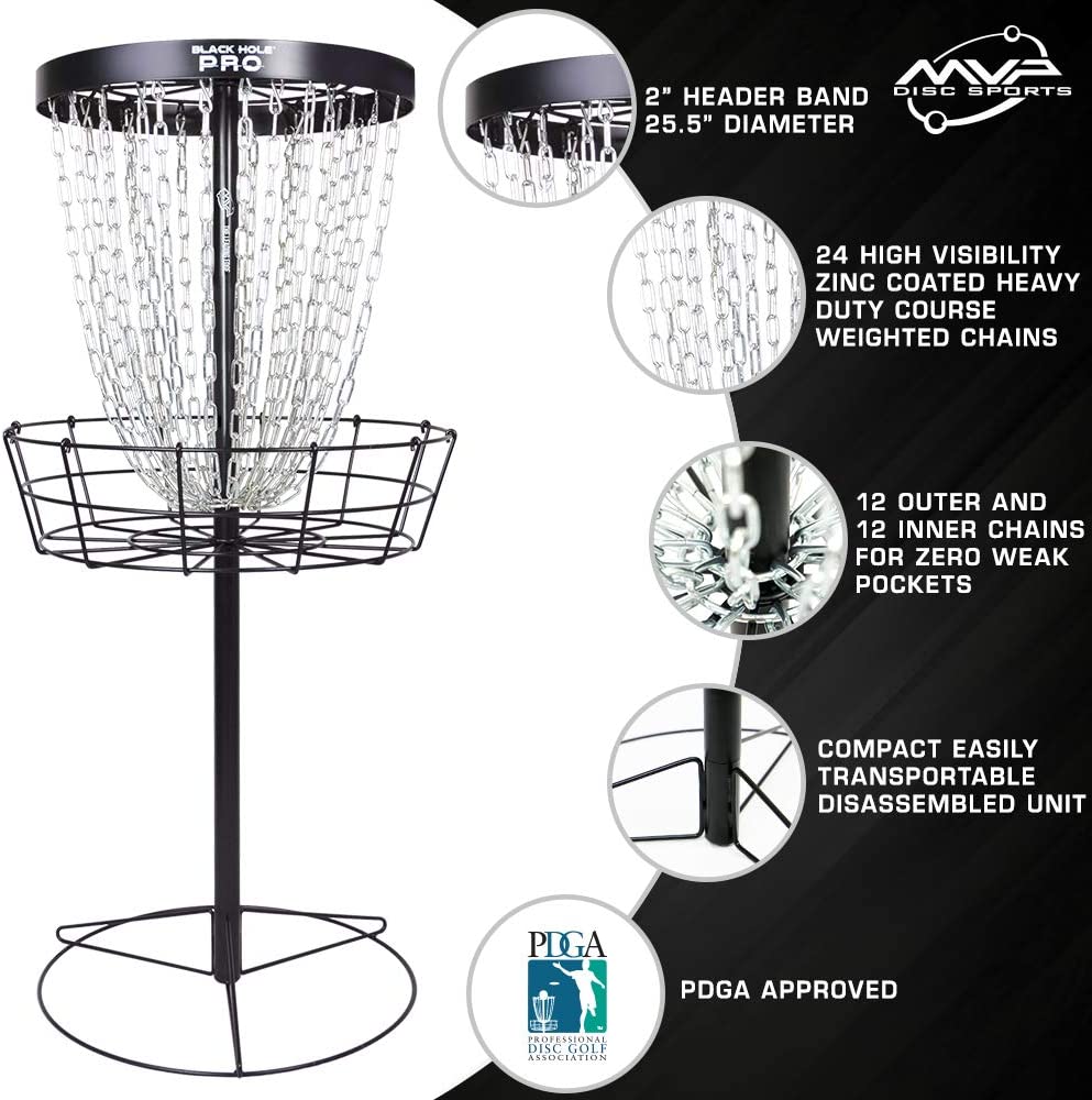 MVP Black Hole Pro - disc golf basket