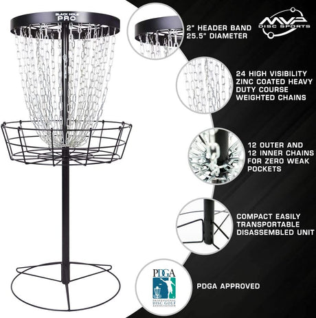 MVP Black Hole Pro - disc golf basket