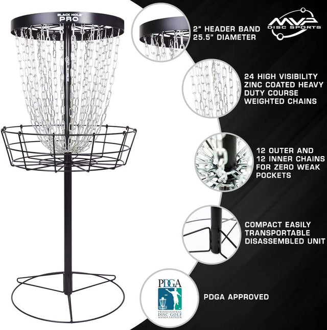 MVP Black Hole Pro - disc golf basket